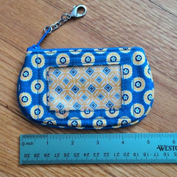 Vera Bradley Floral Blue and Yellow Pouch - Picture 3 of 7